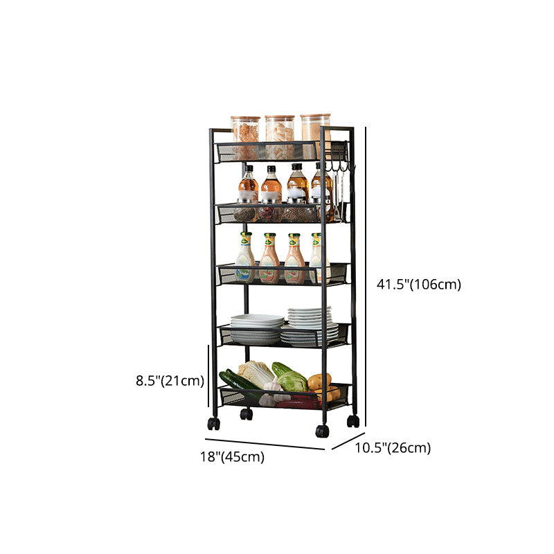 Contemporary Geometric Bookshelf Open Back Bookcase with Wheels Clearhalo 'Bookcases' 'furn' 'furn_bookcases' 'Furniture' 'Office Furniture' 5220537