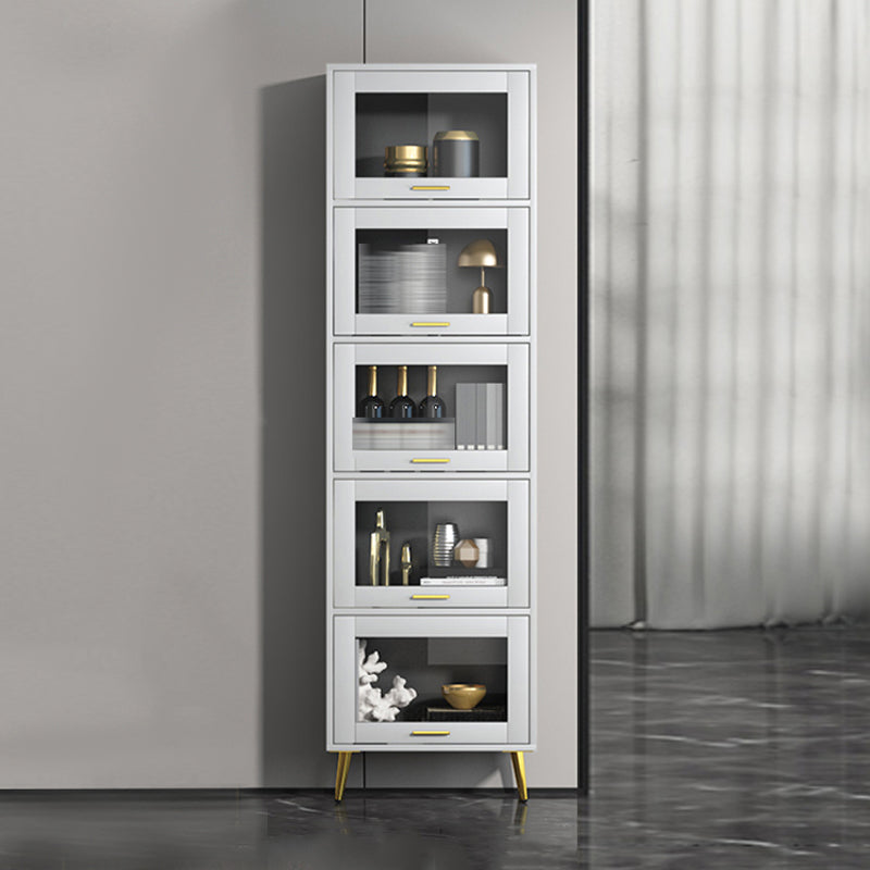 Estantería de estilo moderno estantería cerrada con puertas para el hogar de la oficina