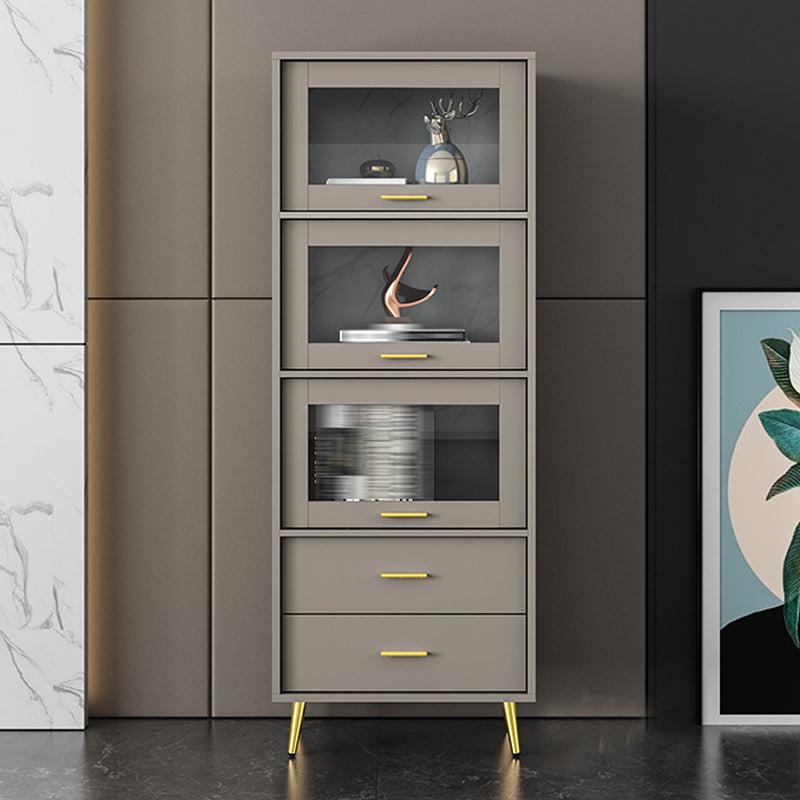 Estantería de estilo moderno estantería cerrada con puertas para el hogar de la oficina