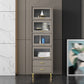 Estantería de estilo moderno estantería cerrada con puertas para el hogar de la oficina