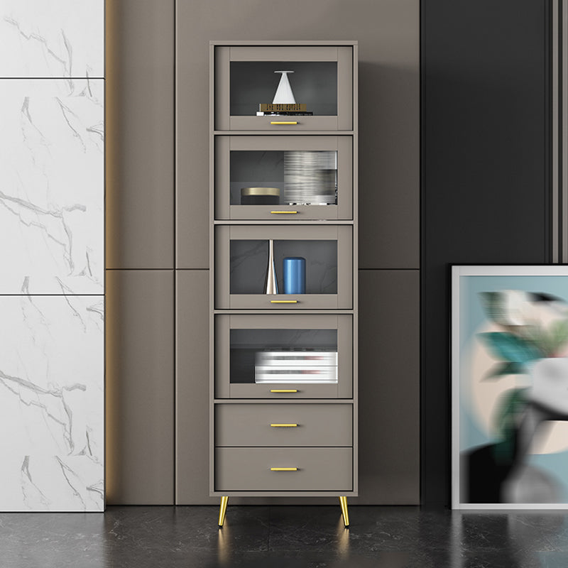 Estantería de estilo moderno estantería cerrada con puertas para el hogar de la oficina