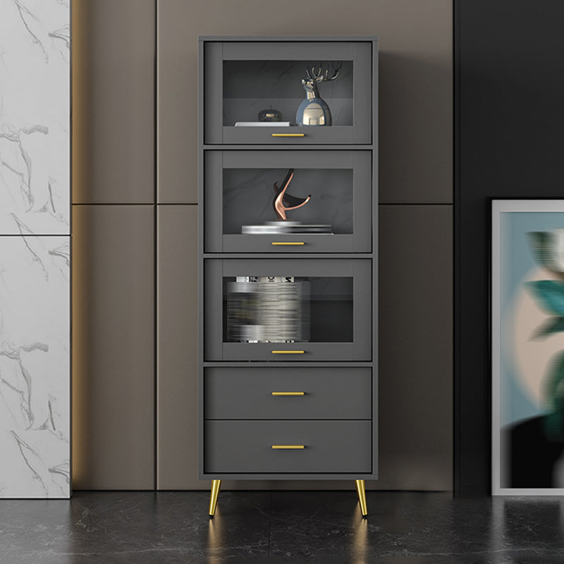 Estantería de estilo moderno estantería cerrada con puertas para el hogar de la oficina