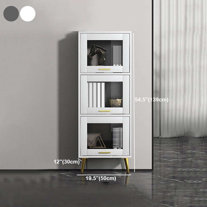 Estantería de estilo moderno estantería cerrada con puertas para el hogar de la oficina