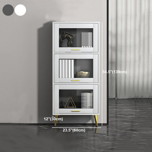 Estantería de estilo moderno estantería cerrada con puertas para el hogar de la oficina