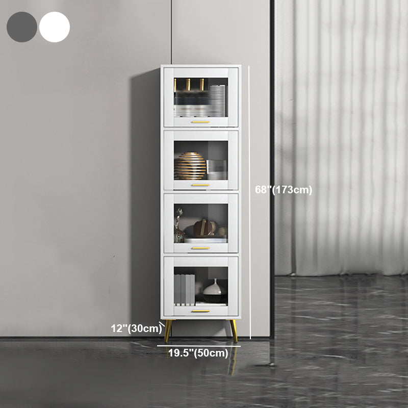 Estantería de estilo moderno estantería cerrada con puertas para el hogar de la oficina