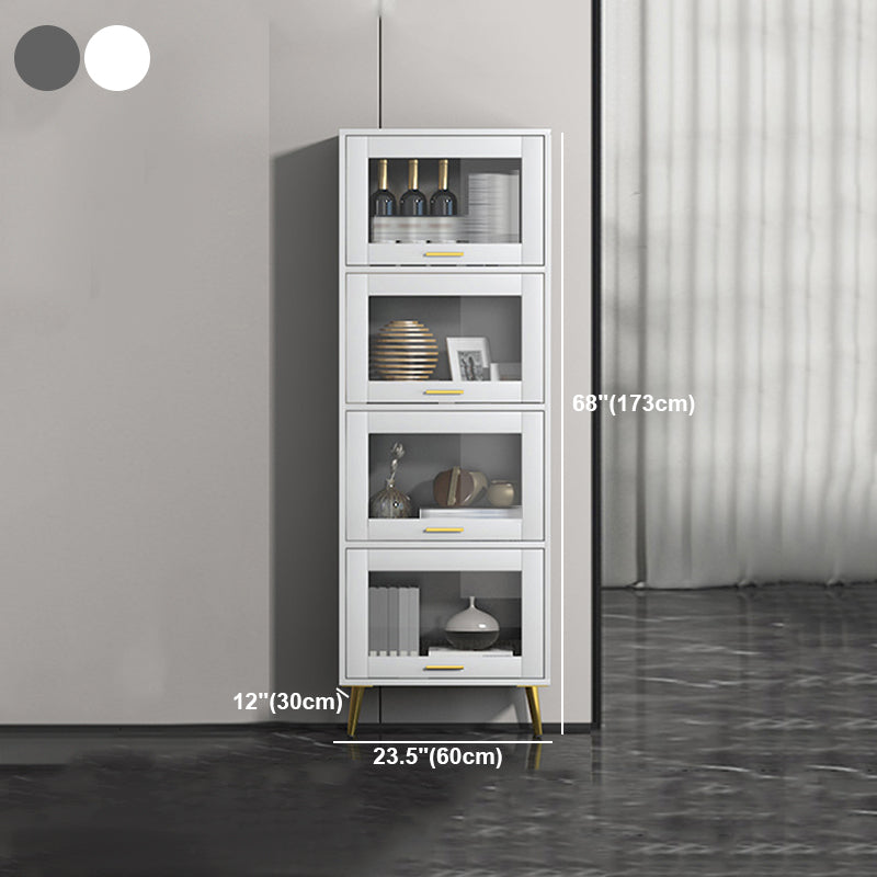 Estantería de estilo moderno estantería cerrada con puertas para el hogar de la oficina