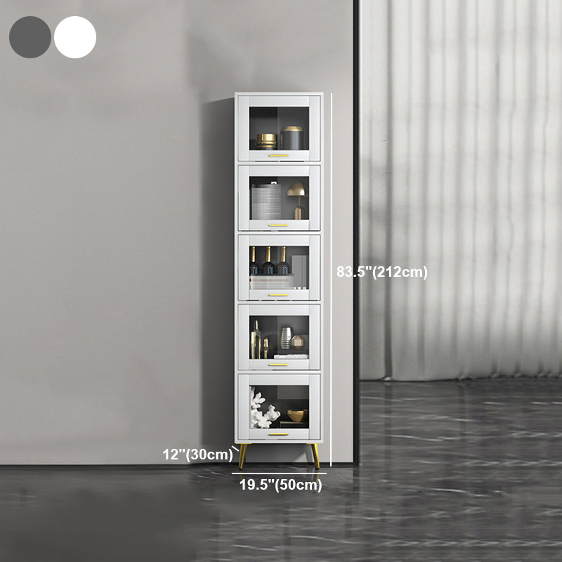 Estantería de estilo moderno estantería cerrada con puertas para el hogar de la oficina