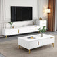 Glam TV Console with Cabinet Engineered Wood TV Media Stand with Drawers