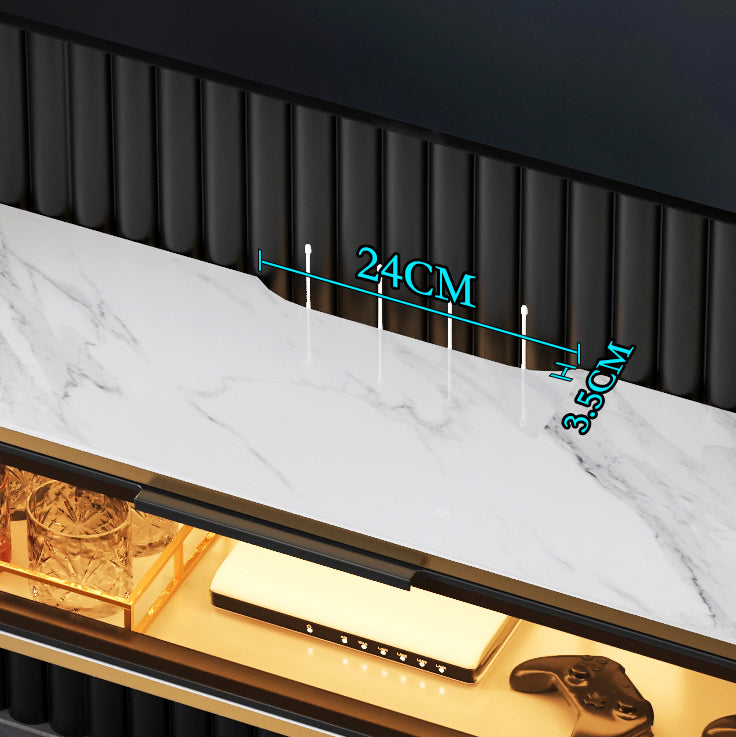 Glam Floating TV Media Stand with Drawers Stone and Wood TV Stand Clearhalo 'furn' 'furn_tv_stands_entertainment_centers' 'Furniture' 'Living Room Furniture' 'TV Stands & Entertainment Centers' 'TV Stands & Media Storage Furniture' 'tv_stands_entertainment_centers' 5221893