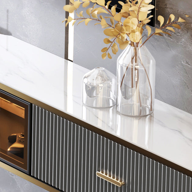 Glam Floating TV Media Stand with Drawers Stone and Wood TV Stand Clearhalo 'furn' 'furn_tv_stands_entertainment_centers' 'Furniture' 'Living Room Furniture' 'TV Stands & Entertainment Centers' 'TV Stands & Media Storage Furniture' 'tv_stands_entertainment_centers' 5221894