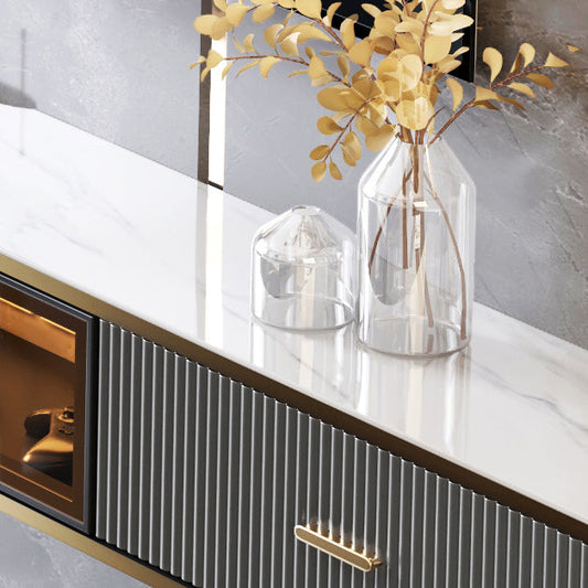 Glam Floating TV Media Stand with Drawers Stone and Wood TV Stand Clearhalo 'furn' 'furn_tv_stands_entertainment_centers' 'Furniture' 'Living Room Furniture' 'TV Stands & Entertainment Centers' 'TV Stands & Media Storage Furniture' 'tv_stands_entertainment_centers' 5221894