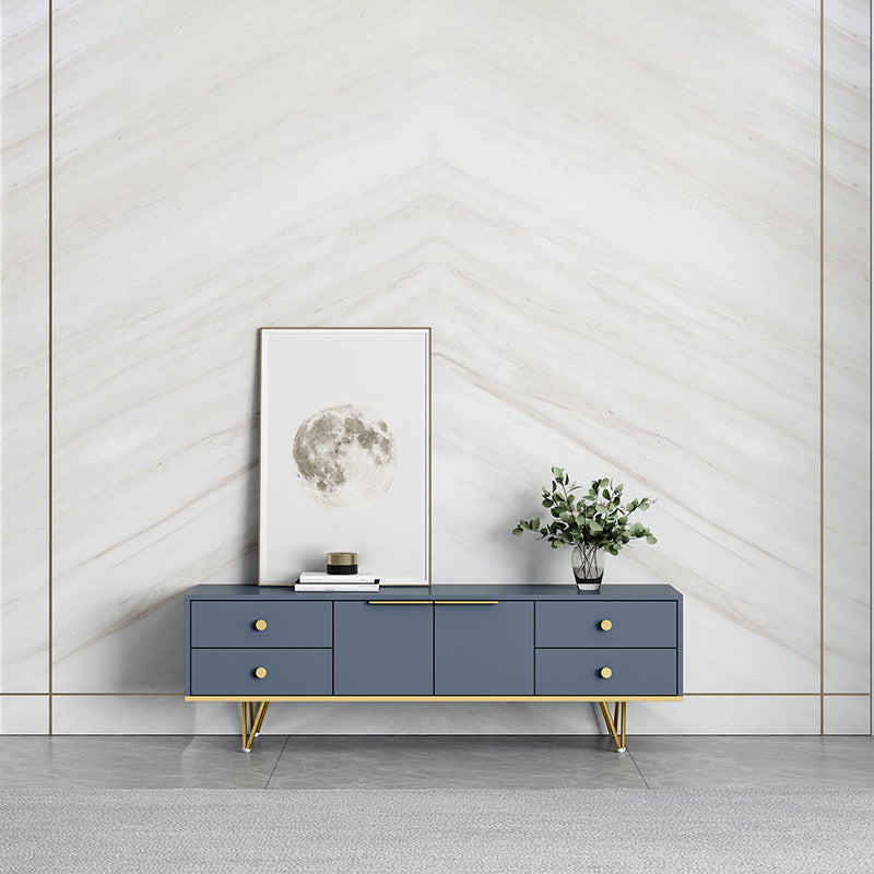 Glam TV Media Stand with Drawers Faux Wood Media Console for Living Room 55"L x 14"W x 18"H Blue Clearhalo 'furn' 'furn_tv_stands_entertainment_centers' 'Furniture' 'Living Room Furniture' 'TV Stands & Entertainment Centers' 'TV Stands & Media Storage Furniture' 'tv_stands_entertainment_centers' 5221990