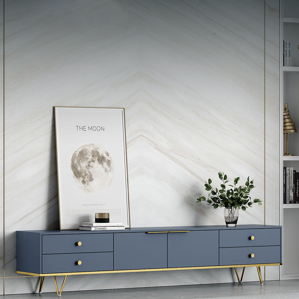 Glam TV Media Stand with Drawers Faux Wood Media Console for Living Room Clearhalo 'furn' 'furn_tv_stands_entertainment_centers' 'Furniture' 'Living Room Furniture' 'TV Stands & Entertainment Centers' 'TV Stands & Media Storage Furniture' 'tv_stands_entertainment_centers' 5221996