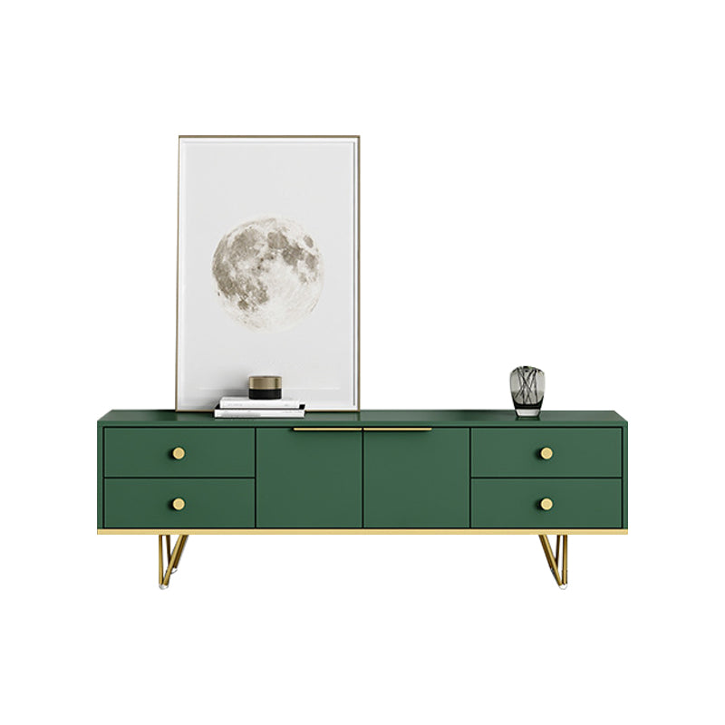 Glam TV Media Stand with Drawers Faux Wood Media Console for Living Room 55"L x 14"W x 18"H Green Clearhalo 'furn' 'furn_tv_stands_entertainment_centers' 'Furniture' 'Living Room Furniture' 'TV Stands & Entertainment Centers' 'TV Stands & Media Storage Furniture' 'tv_stands_entertainment_centers' 5221997