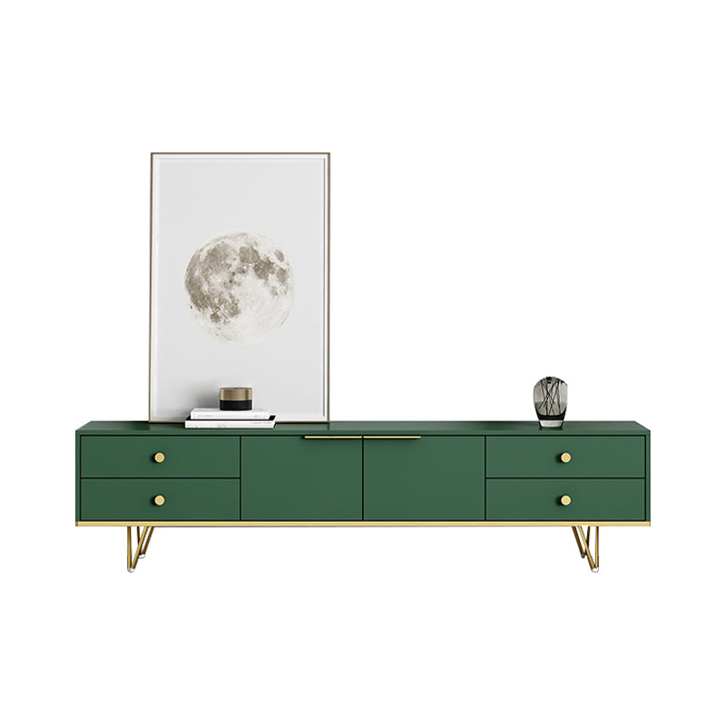 Glam TV Media Stand with Drawers Faux Wood Media Console for Living Room 71"L x 14"W x 18"H Green Clearhalo 'furn' 'furn_tv_stands_entertainment_centers' 'Furniture' 'Living Room Furniture' 'TV Stands & Entertainment Centers' 'TV Stands & Media Storage Furniture' 'tv_stands_entertainment_centers' 5221999