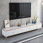 Glam Style TV Stand White Colour Enclosed Storage TV Console with Drawers