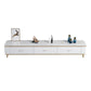 Glam Style TV Stand White Colour Enclosed Storage TV Console with Drawers