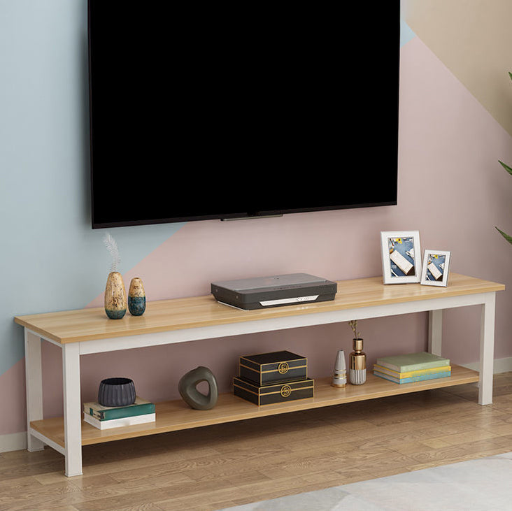 Scandinavian Engineered Wood Media Console with Shelves Matte Finish TV Media Stand Clearhalo 'furn' 'furn_tv_stands_entertainment_centers' 'Furniture' 'Living Room Furniture' 'TV Stands & Entertainment Centers' 'TV Stands & Media Storage Furniture' 'tv_stands_entertainment_centers' 5222100
