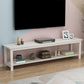 Scandinavian Engineered Wood Media Console with Shelves Matte Finish TV Media Stand White Clearhalo 'furn' 'furn_tv_stands_entertainment_centers' 'Furniture' 'Living Room Furniture' 'TV Stands & Entertainment Centers' 'TV Stands & Media Storage Furniture' 'tv_stands_entertainment_centers' 5222102