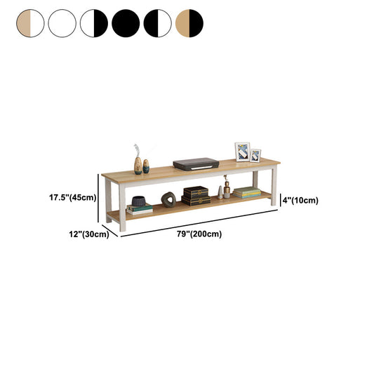 Scandinavian Engineered Wood Media Console with Shelves Matte Finish TV Media Stand Clearhalo 'furn' 'furn_tv_stands_entertainment_centers' 'Furniture' 'Living Room Furniture' 'TV Stands & Entertainment Centers' 'TV Stands & Media Storage Furniture' 'tv_stands_entertainment_centers' 5222121