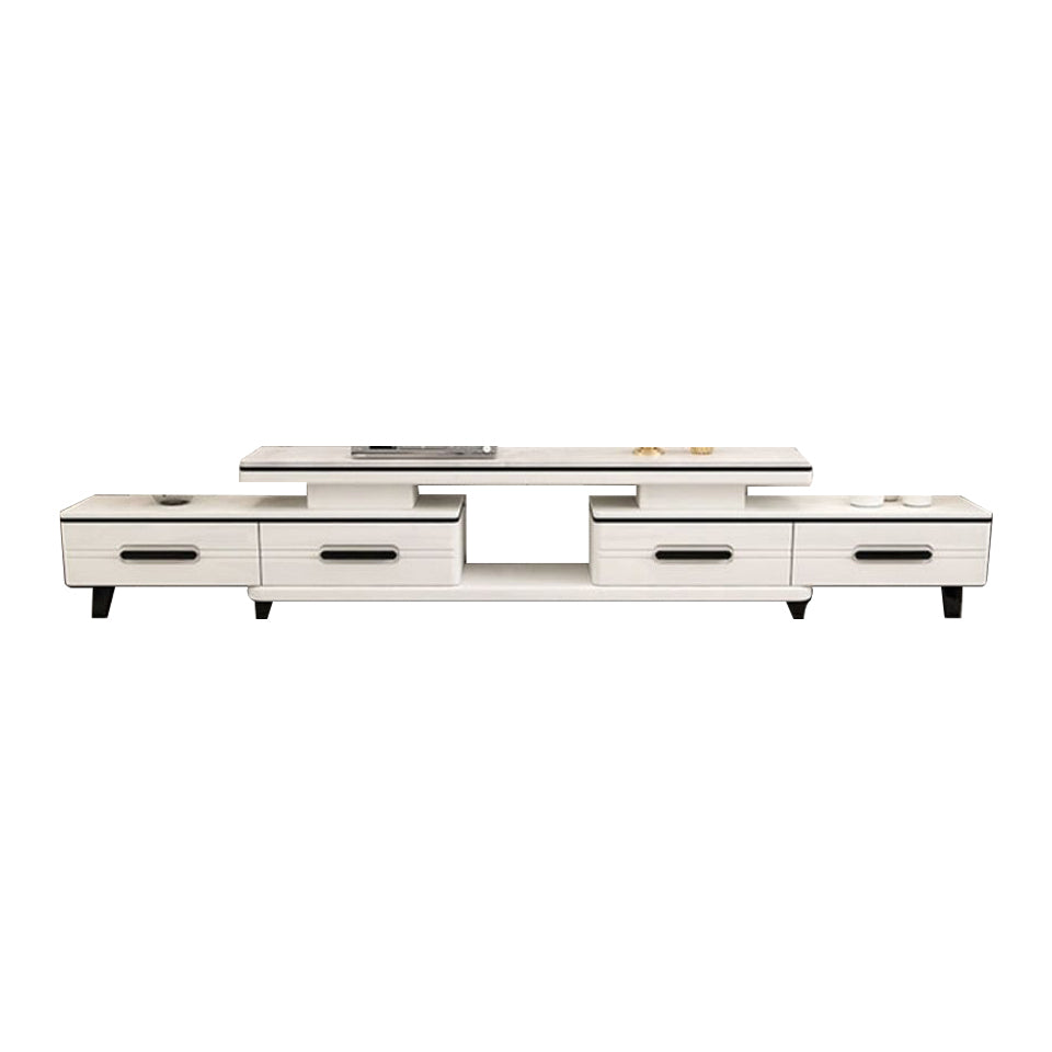 94 " / 71" Black & Gold Sliding TV Stand, 4 - Schubladenfernsehkonsole