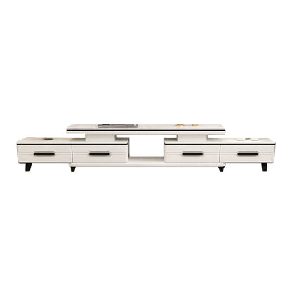 94 " / 71" Black & Gold Sliding TV Stand, 4 - Schubladenfernsehkonsole