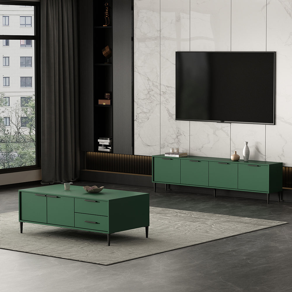 Wooden Enclosed Storage TV Console Scandinavian TV Stand with Cabinet Clearhalo 'furn' 'furn_tv_stands_entertainment_centers' 'Furniture' 'Living Room Furniture' 'TV Stands & Entertainment Centers' 'TV Stands & Media Storage Furniture' 'tv_stands_entertainment_centers' 5222273