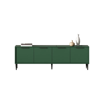 Wooden Enclosed Storage TV Console Scandinavian TV Stand with Cabinet 59"L x 12"W x 19"H Green Clearhalo 'furn' 'furn_tv_stands_entertainment_centers' 'Furniture' 'Living Room Furniture' 'TV Stands & Entertainment Centers' 'TV Stands & Media Storage Furniture' 'tv_stands_entertainment_centers' 5222274