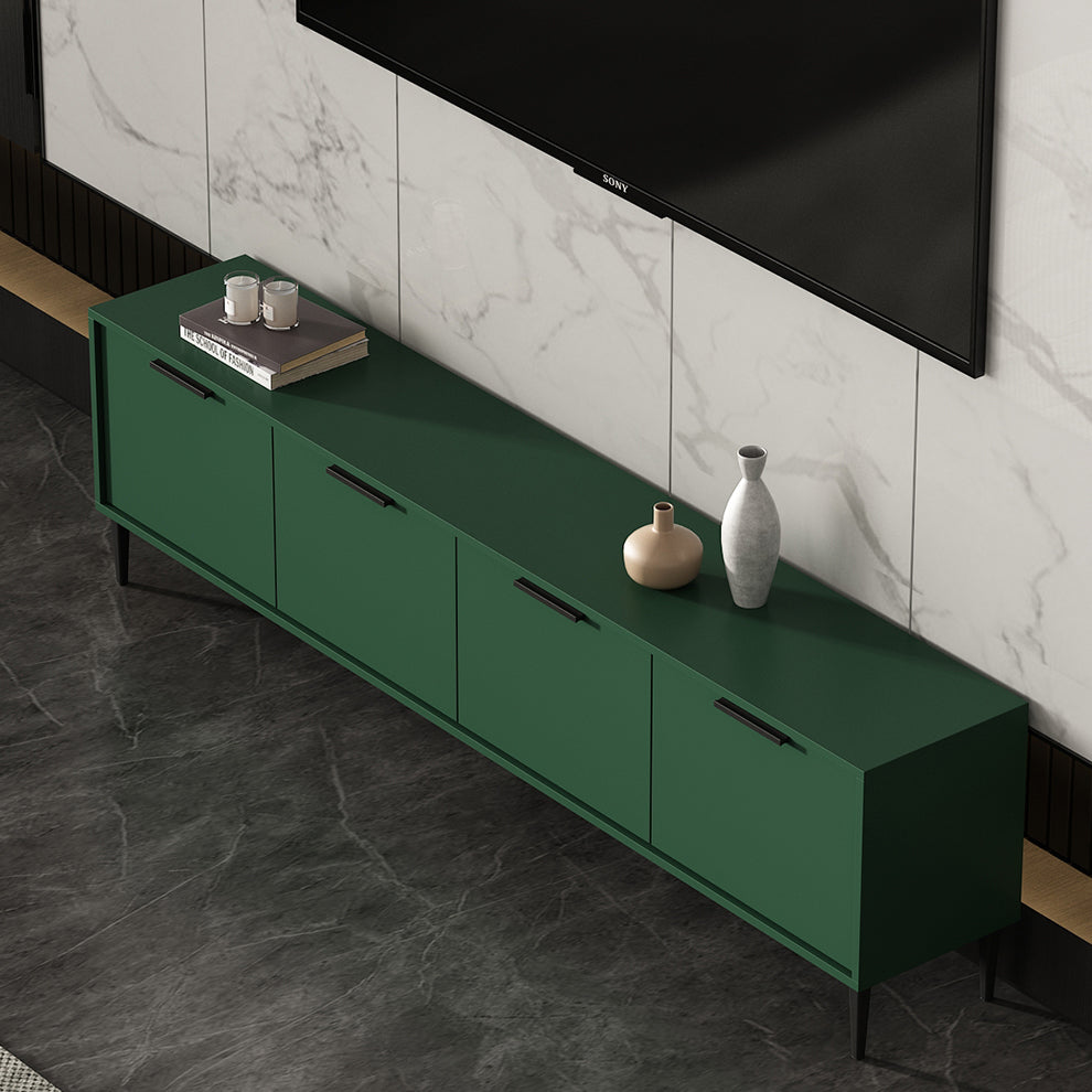 Wooden Enclosed Storage TV Console Scandinavian TV Stand with Cabinet Clearhalo 'furn' 'furn_tv_stands_entertainment_centers' 'Furniture' 'Living Room Furniture' 'TV Stands & Entertainment Centers' 'TV Stands & Media Storage Furniture' 'tv_stands_entertainment_centers' 5222282