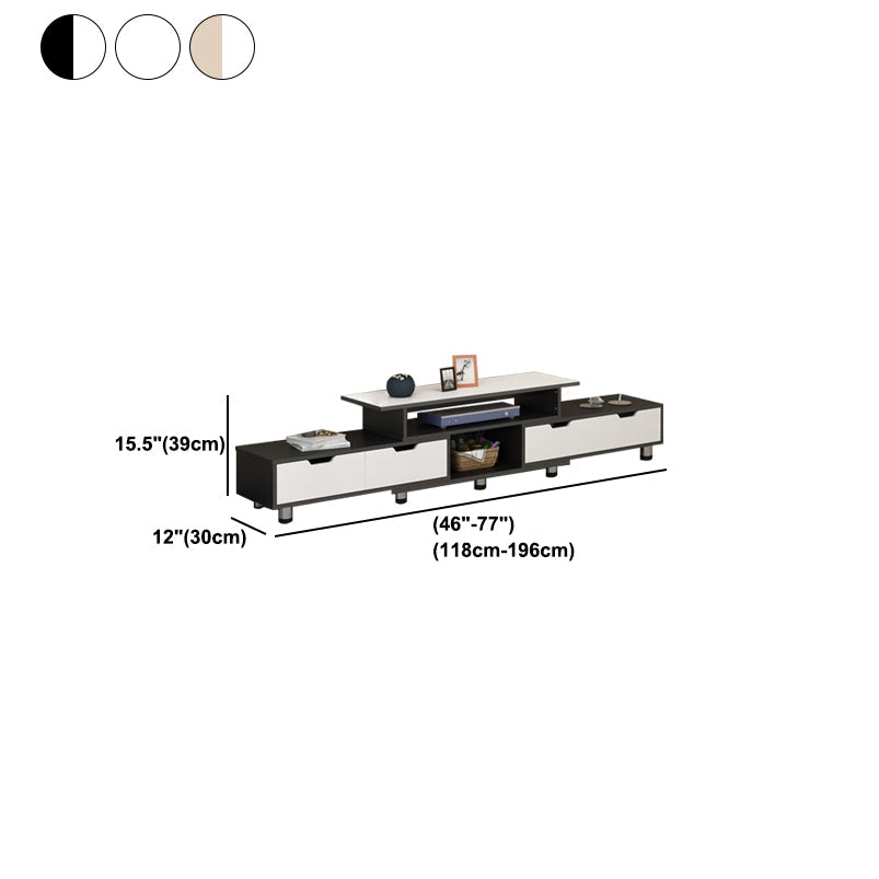 スカンジナビアのテレビメディアスタンドエンジニアリングウッドテレビスタンドコンソール