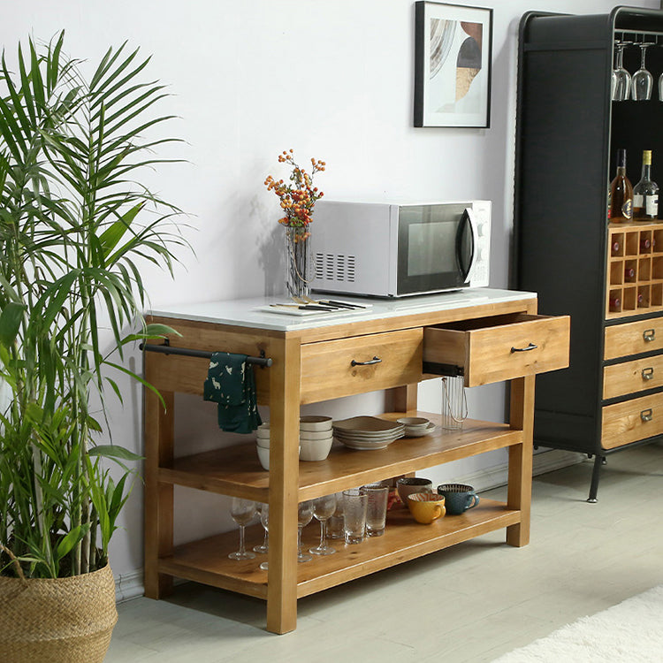 Tavolo da cucina moderna cucina stazionaria tavolo da cucina in legno con portavalliera