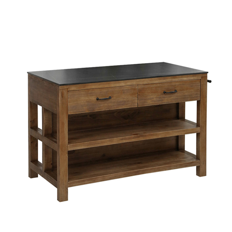 Modern Stationary Kitchen Island table Wood Kitchen Island table 31"L x 24"W x 31"H Stone Clearhalo 'furn' 'furn_kitchen_islands_carts' 'Furniture' 'Kitchen & Dining Furniture' 'Kitchen Islands & Carts' 'kitchen_islands_carts' 5222497