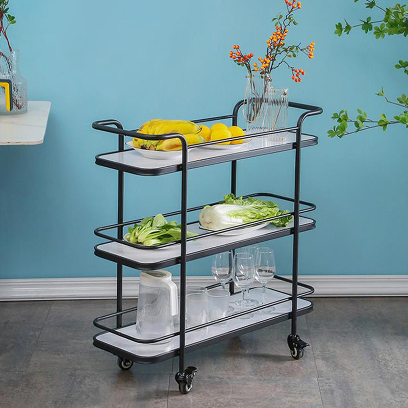 Modern Rolling Prep Table Metal Rectangular Prep Table for Home Use Clearhalo 'furn' 'furn_kitchen_islands_carts' 'Furniture' 'Kitchen & Dining Furniture' 'Kitchen Islands & Carts' 'kitchen_islands_carts' 5222563