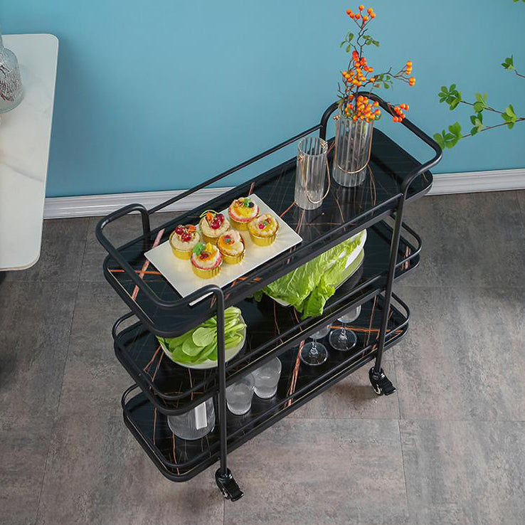 Modern Rolling Prep Table Metal Rectangular Prep Table for Home Use Clearhalo 'furn' 'furn_kitchen_islands_carts' 'Furniture' 'Kitchen & Dining Furniture' 'Kitchen Islands & Carts' 'kitchen_islands_carts' 5222573