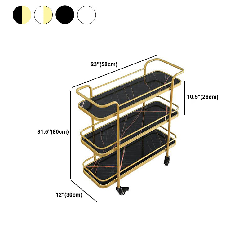 Modern Rolling Prep Table Metal Rectangular Prep Table for Home Use Clearhalo 'furn' 'furn_kitchen_islands_carts' 'Furniture' 'Kitchen & Dining Furniture' 'Kitchen Islands & Carts' 'kitchen_islands_carts' 5222575