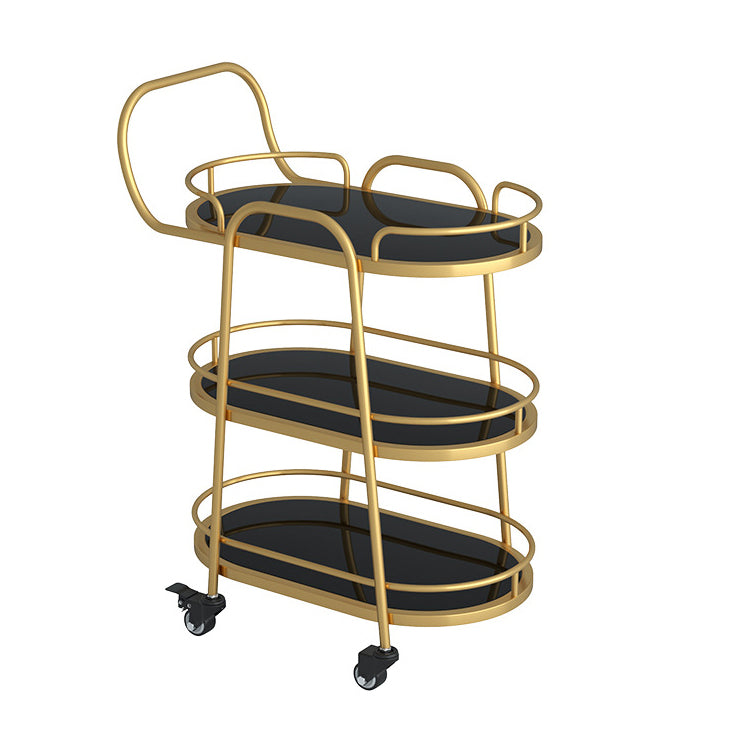 33.46" High Rolling Contemporary Prep Table Stone Prep Table for Restaurant Black-Gray Gold Clearhalo 'furn' 'furn_kitchen_islands_carts' 'Furniture' 'Kitchen & Dining Furniture' 'Kitchen Islands & Carts' 'kitchen_islands_carts' 5222673