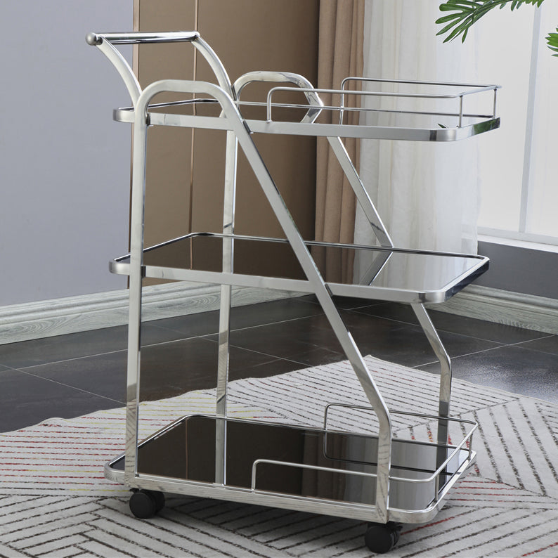 33.07" High Rolling Contemporary Prep Table Stone Prep Table for Restaurant Black-Gray Silver Clearhalo 'furn' 'furn_kitchen_islands_carts' 'Furniture' 'Kitchen & Dining Furniture' 'Kitchen Islands & Carts' 'kitchen_islands_carts' 5222760