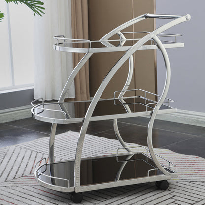 33.07" High Rolling Contemporary Prep Table Stone Prep Table for Kitchen