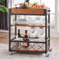 Rolling Industrial Kitchen Trolley Wooden Kitchen Trolley for Restaurant 35"L x 16"W x 35"H Clearhalo 'furn' 'furn_kitchen_islands_carts' 'Furniture' 'Kitchen & Dining Furniture' 'Kitchen Islands & Carts' 'kitchen_islands_carts' 5222843