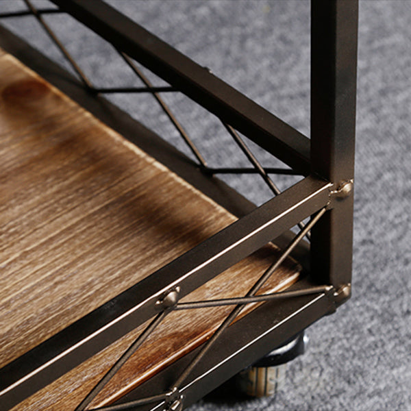 Rolling Industrial Kitchen Trolley Wooden Kitchen Trolley for Restaurant Clearhalo 'furn' 'furn_kitchen_islands_carts' 'Furniture' 'Kitchen & Dining Furniture' 'Kitchen Islands & Carts' 'kitchen_islands_carts' 5222847