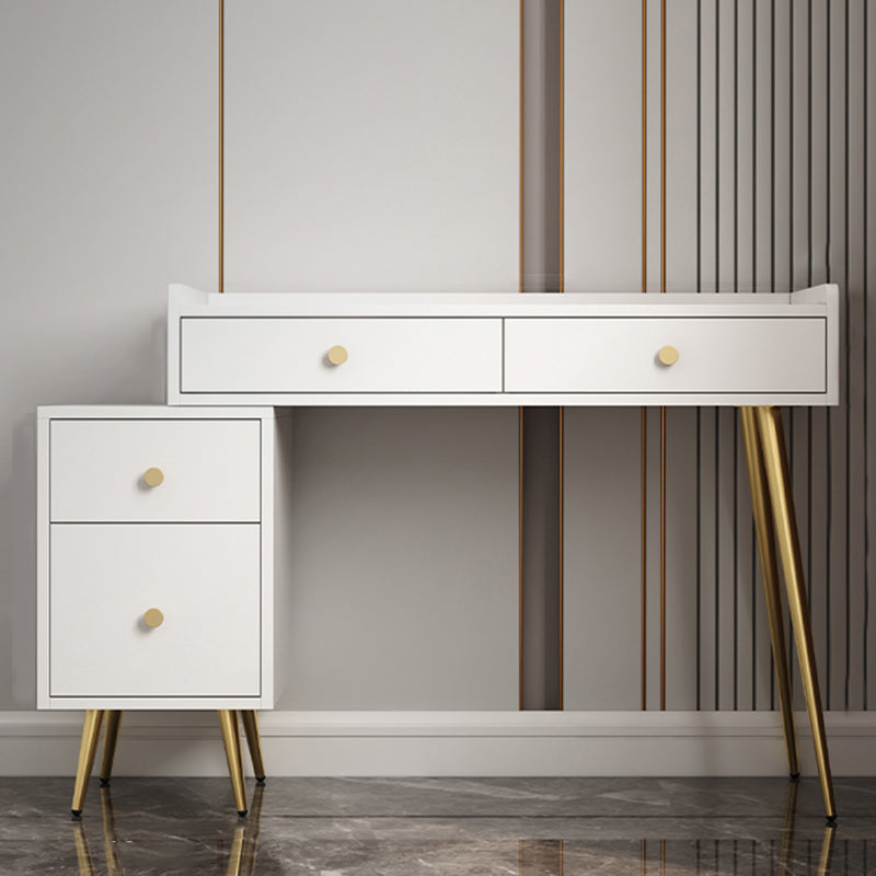 4 Drawers Makeup Table Desk Vanity - 30.7"H Vanity Table with Cabinets