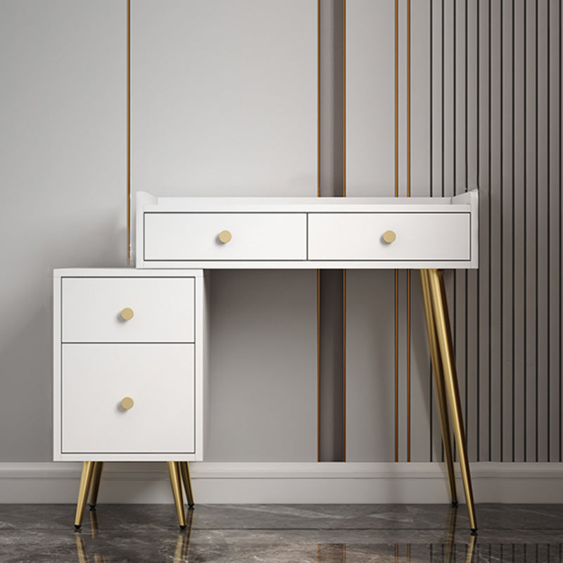 4 Drawers Makeup Table Desk Vanity - 30.7"H Vanity Table with Cabinets