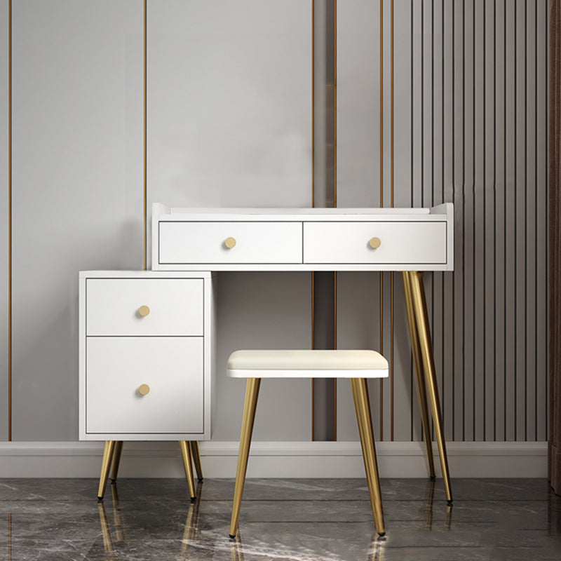 4 Drawers Makeup Table Desk Vanity - 30.7"H Vanity Table with Cabinets