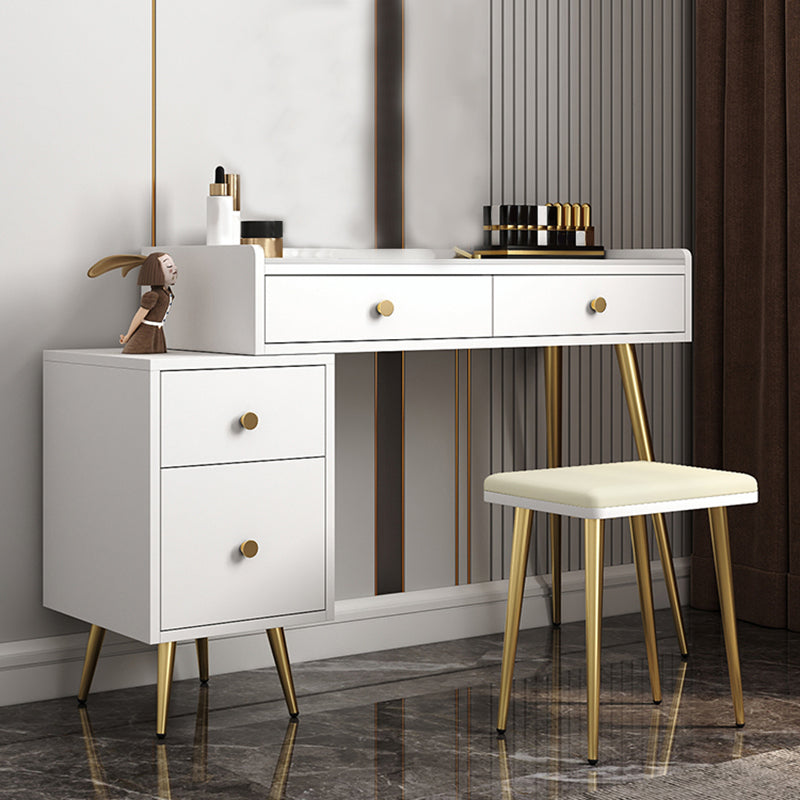 4 Drawers Makeup Table Desk Vanity - 30.7"H Vanity Table with Cabinets