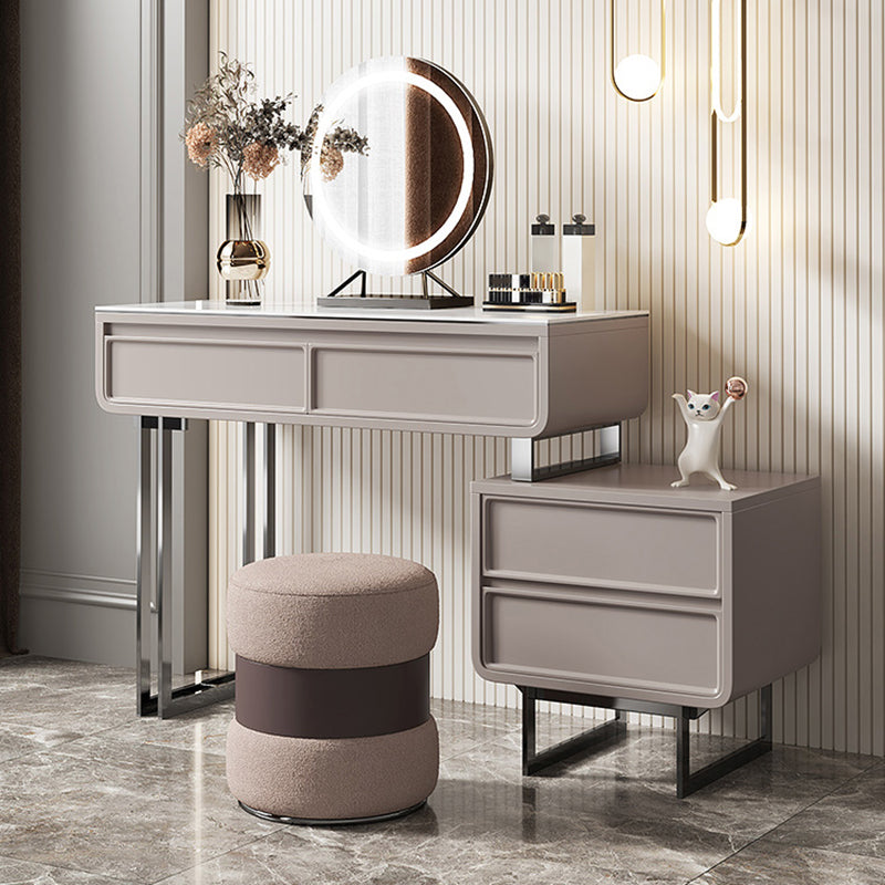 Set di vanità grigio per trucco per trucco in ardesia glam