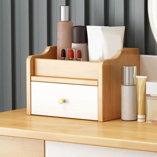 51.1 "Set di vanità per trucco in legno in altezza con cassetti e specchio per camera da letto