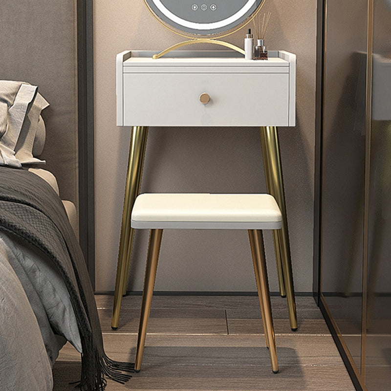 Tavolo da trucco rettangolare Top Vanity - Tavolo da trucco bianco/grigio alto 30,7 "