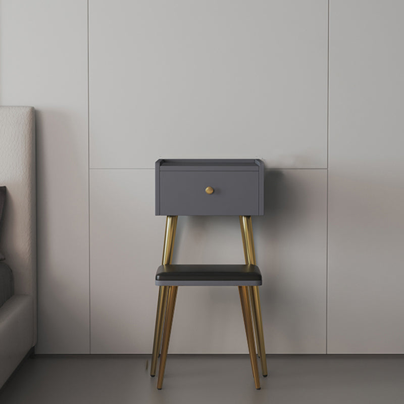 Tavolo da trucco rettangolare Top Vanity - Tavolo da trucco bianco/grigio alto 30,7 "