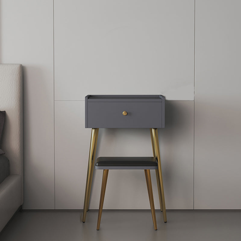 Tavolo da trucco rettangolare Top Vanity - Tavolo da trucco bianco/grigio alto 30,7 "