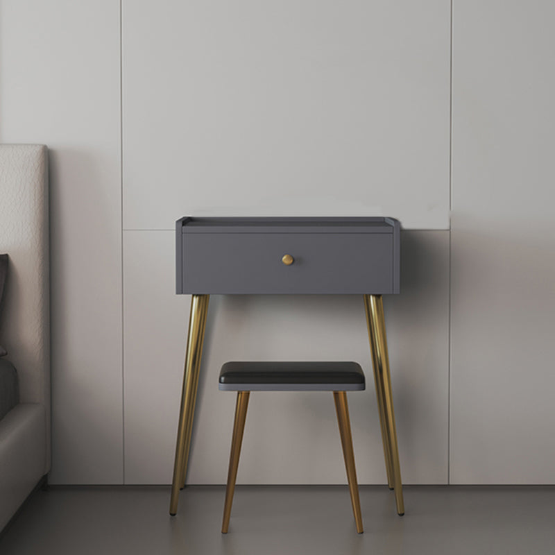 Tavolo da trucco rettangolare Top Vanity - Tavolo da trucco bianco/grigio alto 30,7 "